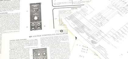 Moog-Early paperwork - original  / xerox